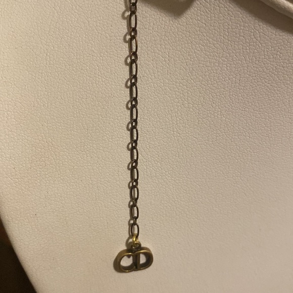 Christian Dior Authentic (Dior A Mour) ribbon brass tone adjustable choker - Picture 9 of 9